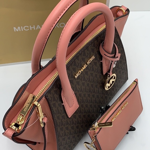 Michael Kors Avril Small Leather Top-Zip Satchel and Small Wallet Coinpouch Set - Picture 6 of 16